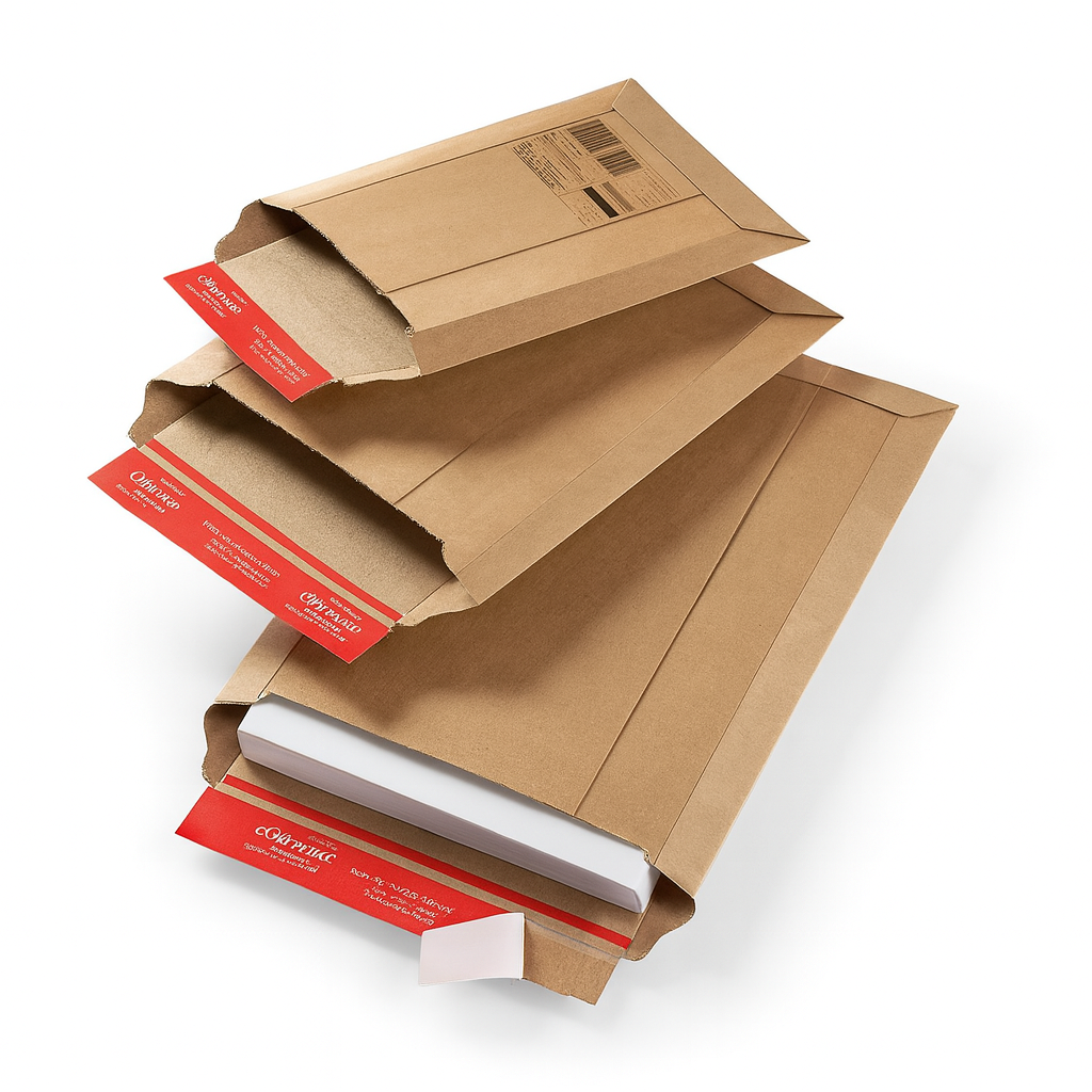 Busta per spedizioni COLOMPAC® in cartone rigido con chiusura autoadesiva – 23,5 × 34 × H5 cm 1 Busta per spedizioni COLOMPAC in cartone rigido con chiusura autoadesiva